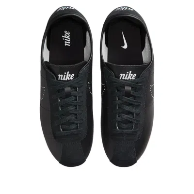 Nike Cortez Leather Sneaker In Black