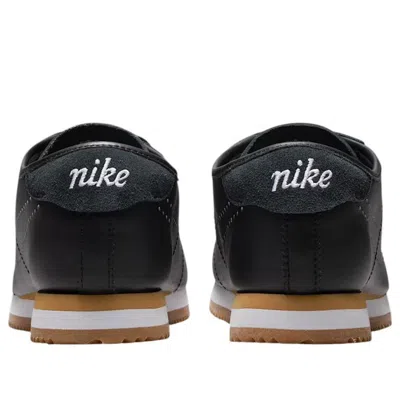 Nike Cortez Leather Sneaker In Black