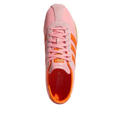Adidas Originals Tokyo W Leather And Suede-trimmed Shell Sneakers In Pink