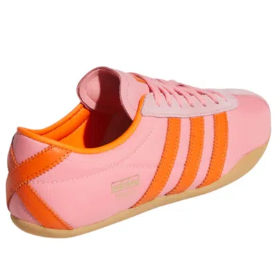 Adidas Originals Tokyo W Leather And Suede-trimmed Shell Sneakers In Pink