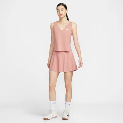 Nike (wmns)  Court Advantage Dri-fit Short Tennis Skirt 'red Stardust' In Pink