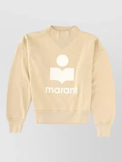Isabel Marant Étoile Moby Knit Crew Neck Long Sleeve Sweatshirt In Yellow