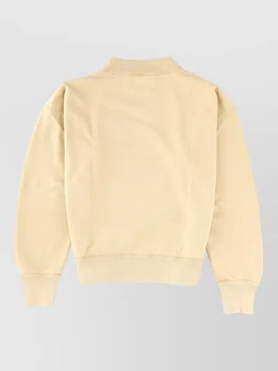 Isabel Marant Étoile Moby Knit Crew Neck Long Sleeve Sweatshirt In Yellow