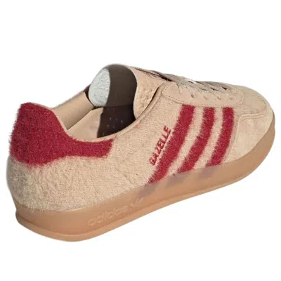 Adidas Originals (wmns) Adidas Gazelle Indoor Furry 'tan Red' In Neutral
