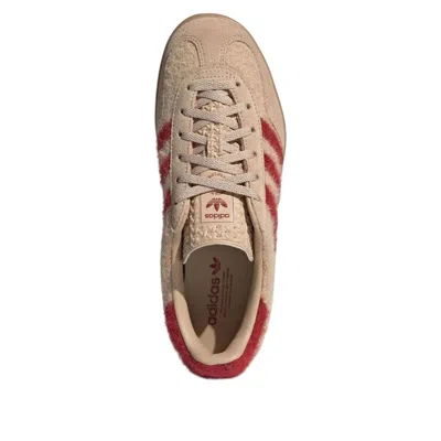Adidas Originals (wmns) Adidas Gazelle Indoor Furry 'tan Red' In Neutral