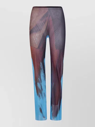 Jean Paul Gaultier Reedition Tennis Costume Sheer Print Trousers In Multi
