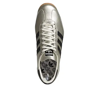 Adidas Originals Sl 72 Og Three-stripe Metallic-leather Sneakers In Silver