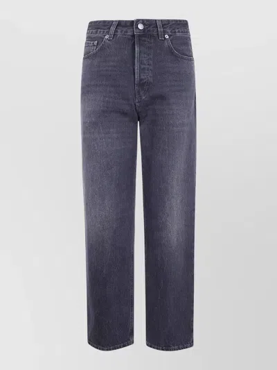 Haikure Betty Straight Leg Denim Trousers Five Pocket In Gray