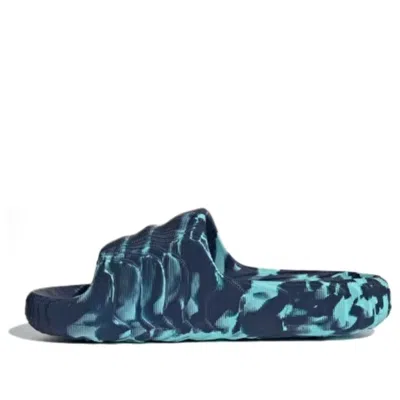 Adidas Originals (wmns) Adidas Adilette 22 Slides 'night Indigo Easy Mint Cloud White' In Blue