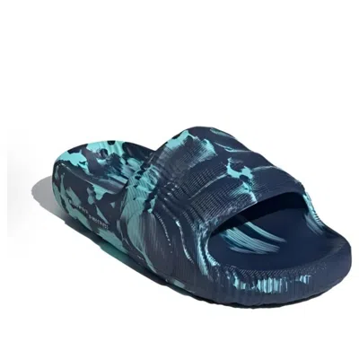 Adidas Originals (wmns) Adidas Adilette 22 Slides 'night Indigo Easy Mint Cloud White' In Blue