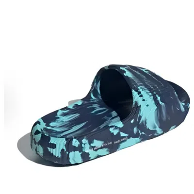 Adidas Originals (wmns) Adidas Adilette 22 Slides 'night Indigo Easy Mint Cloud White' In Blue