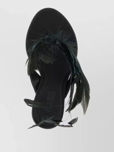 Paris Texas Women Black Open Toe Heels, 3.5 Luxury Pumps & Heels For Women Darveys