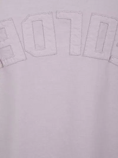 Golden Goose Relaxed Fit T-shirt Cotton Jersey Logo Patch Clothing In Purple