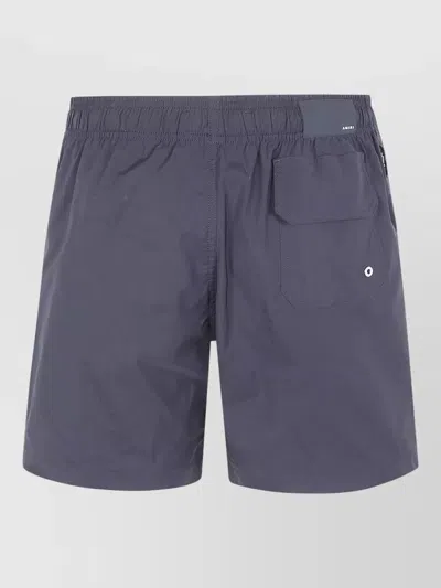 Amiri Core Logo Swim Trunk Back Pocket In Black