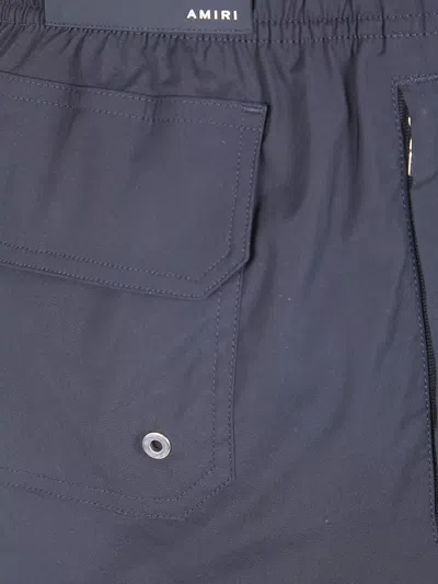 Amiri Core Logo Swim Trunk Back Pocket In Black