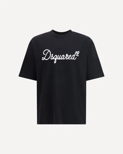 Dsquared2 Jersey T-shirt With Logo In Black