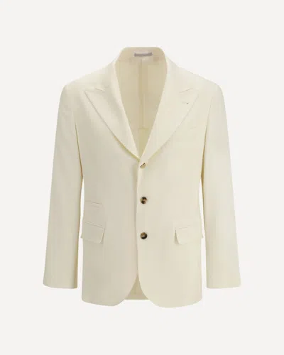 Brunello Cucinelli Single-breasted Blazer In Neutral