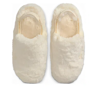 Nike Calm Faux Fur Mule In Neutral