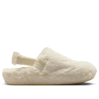 Nike Calm Faux Fur Mule In Neutral