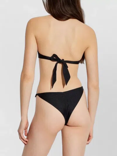 Versace Halter Bikini Briefs High Cut Hardware In Multi