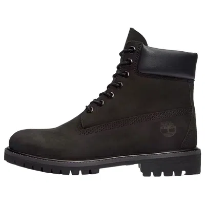Timberland Brlack Water-proof Boots With Logo Plate In Black