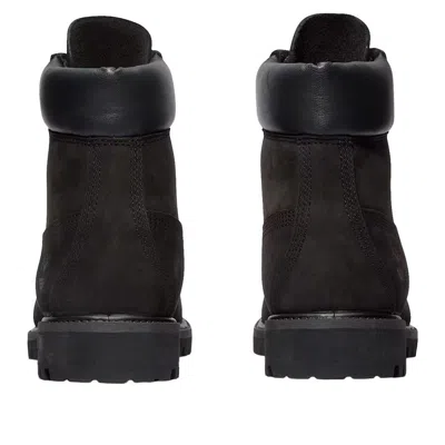 Timberland Brlack Water-proof Boots With Logo Plate In Black