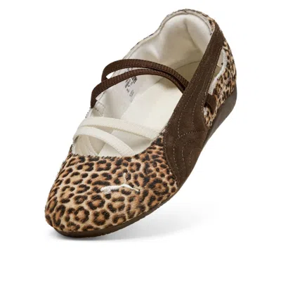 Puma Speedcat Genuine Calf Hair Ballet Sneaker In Animal Print