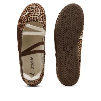 Puma Speedcat Genuine Calf Hair Ballet Sneaker In Animal Print