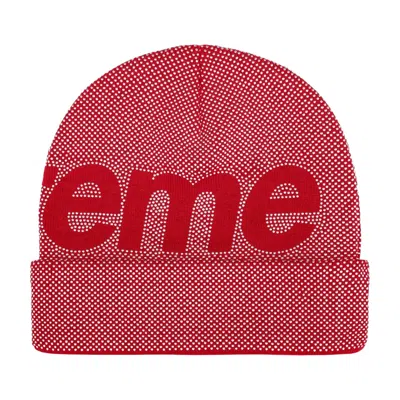 Supreme Fw25 Studded Knockout Big Logo Beanie 'red'
