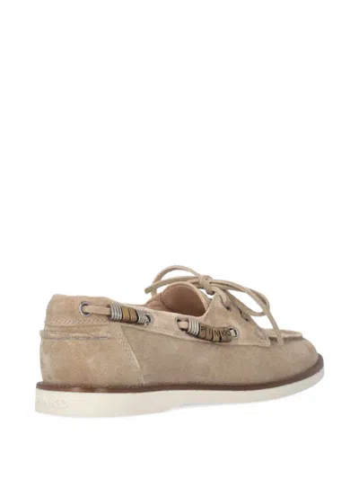 Pinko Suede Lace-up Loafers In Multi