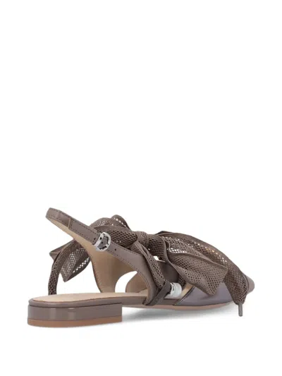 Pinko Point-toe Ribbon-detail Ballet Flats In Multi