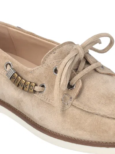 Pinko Suede Lace-up Loafers In Multi