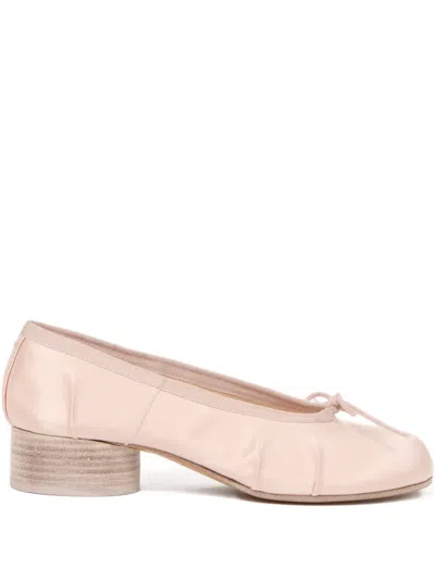 Maison Margiela 30mm Ballerina Pumps In Pink