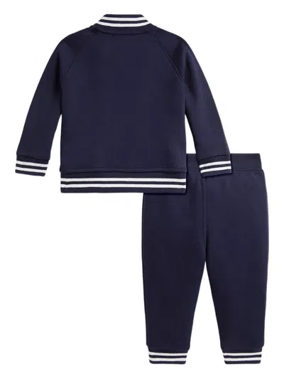 Polo Ralph Lauren Striped-trim Trouser Set In Blue