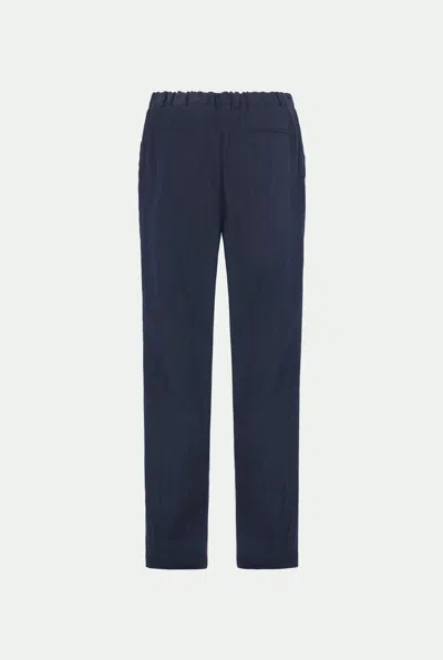 Malo Linen Trousers In Blue