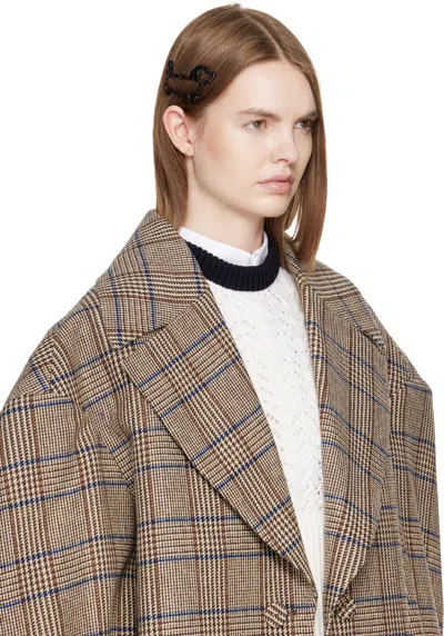 Thom Browne Hector Dog Shape Tortoiseshell Acetate Clips In Multi