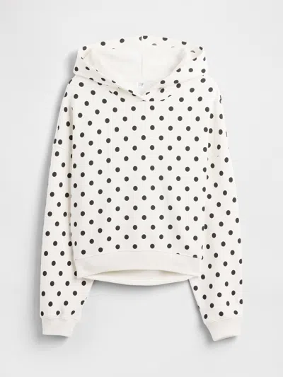 Gap Factory Relaxed Gap Mini-logo Cropped Hoodie In White