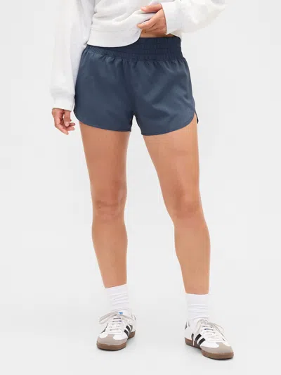 Gap Factory Gapfit 3" Mid Rise Runaround Shorts In Blue