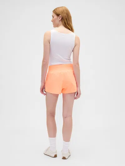 Gap Factory Gapfit 3" Mid Rise Runaround Shorts In Orange