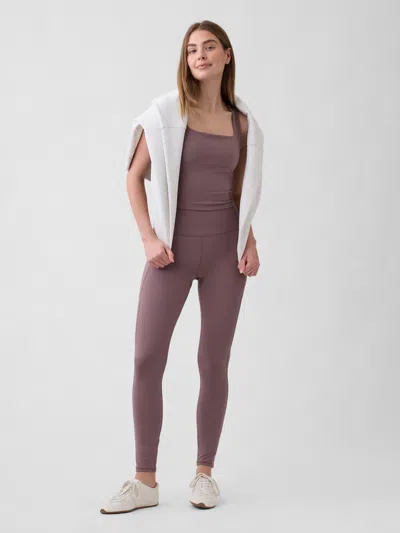 Gap Factory Gapfit Studio Recycled Squareneck Brami In Brown