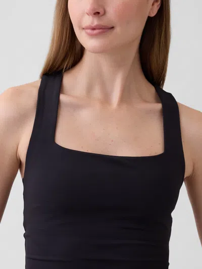 Gap Factory Gapfit Studio Recycled Squareneck Brami In Black