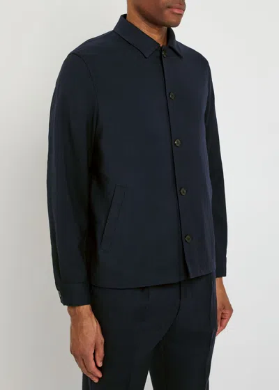 Sunspel Wool Jacket In Blue
