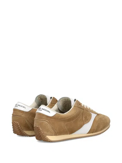 Philippe Model Planche Low Sneakers With Retro Aesthetic And Premium Materials In Brown