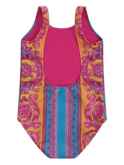 Versace Medusa-print Swimsuit In Pink