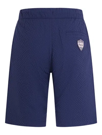 Bonpoint Logo-patch Drawstring Shorts In Blue