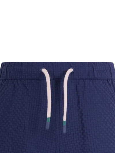 Bonpoint Logo-patch Drawstring Shorts In Blue
