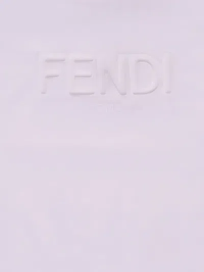 Fendi Logo-embossed T-shirt In White