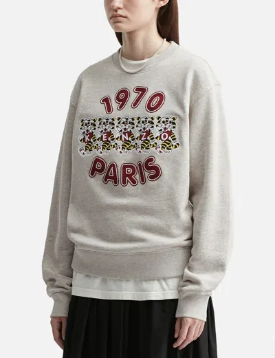 Kenzo ' Wild Tiger' Embroidered Sweatshirt In White