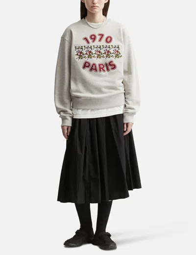Kenzo ' Wild Tiger' Embroidered Sweatshirt In White