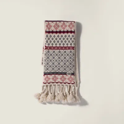 Miu Miu Wool And Cashmere Scarf In Multi